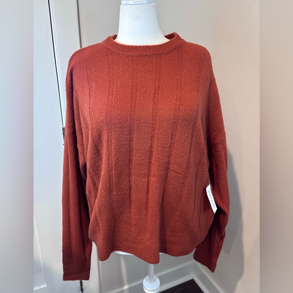 PacSun Rust Orange Textured Knit Sweater Women’s Size Large